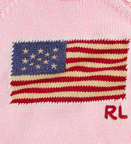 Polo Ralph Lauren Heldragt - Strik - Acacia Pink m. Flag