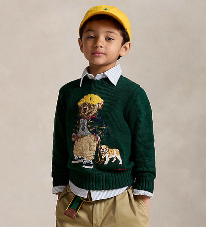 Polo Ralph Lauren Bluse - Strik - Moss Agate m. Bamse