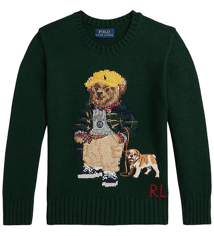 Polo Ralph Lauren Bluse - Strik - Moss Agate m. Bamse