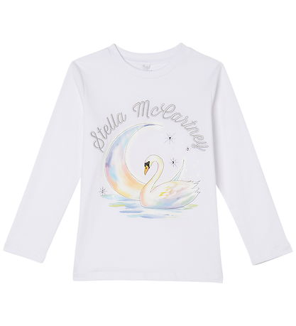 Stella McCartney Kids Bluse - Hvid m. Svane