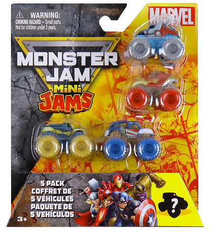 Monster Jam Mini - Marvel - 5-pak