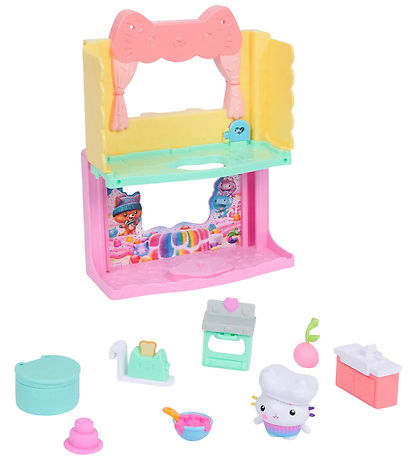 Gabby's Dollhouse Sæt - 10 Dele - Cakey's Sprinkle Cake-Tastic K