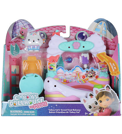 Gabby's Dollhouse Sæt - 7 Dele - Balcony Set - Cakey Cat's Sweet