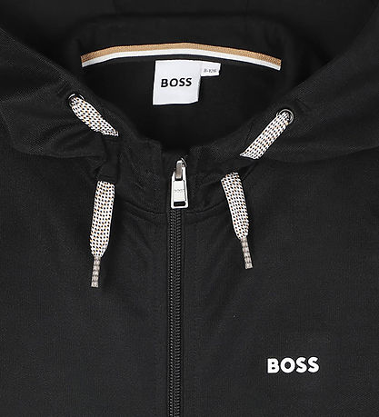 BOSS Cardigan m. Hætte - Sort