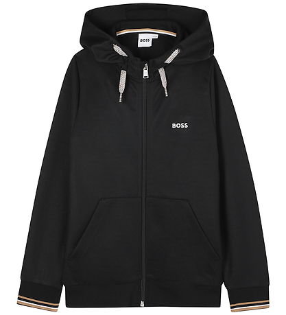 BOSS Cardigan m. Hætte - Sort