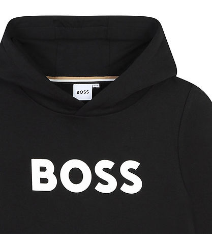 BOSS Hættetrøje - Sort m. Logo