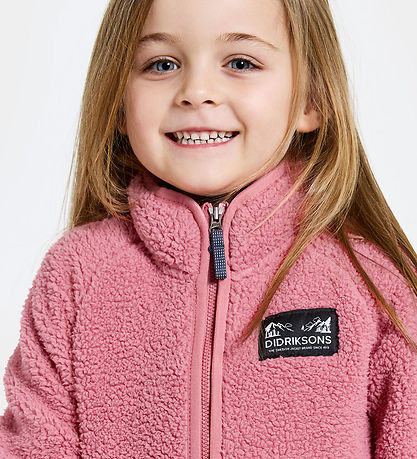 Didriksons Fleecejakke - Teddy - Gibbs - Heather Pink