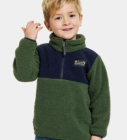 Didriksons Fleecetrøje - Teddy - Gosig - Light Moss
