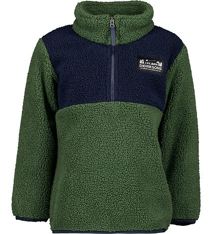 Didriksons Fleecetrøje - Teddy - Gosig - Light Moss