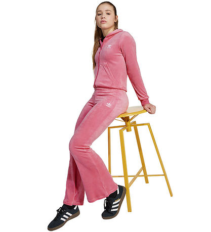 adidas Originals Cardigan - Velour - Pink Fusion/Hvid