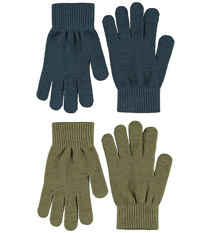 Molo Handsker - 2-pak - Strik - Kiddy - Bark Green