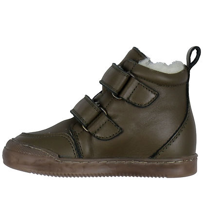 Pom Pom Vinterstøvler - Sneaker Wool Booty - Dark green