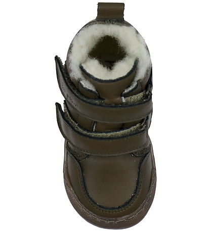 Pom Pom Vinterstøvler - Sneaker Wool Booty - Dark green