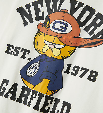 Name It T-shirt - NkmAbbas Garfild - Cloud Dancer
