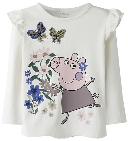 Name It T-shirt - NmfAnna- Peppapig - Cloud Dancer