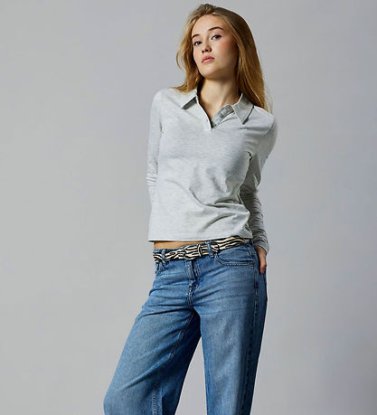LMTD POLO - NlfNilja - Light Grey Melange