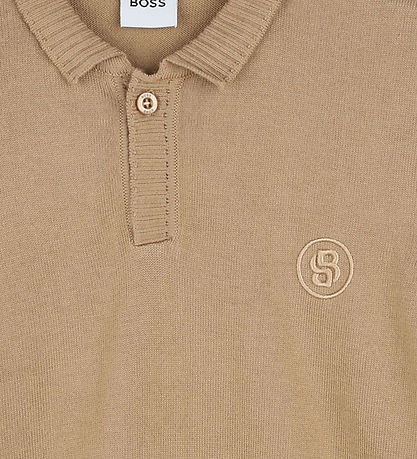 BOSS Polo - Strik - Cookie