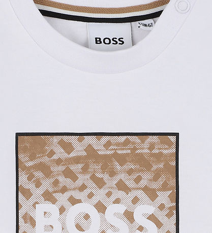 BOSS Bluse - Hvid m. Print