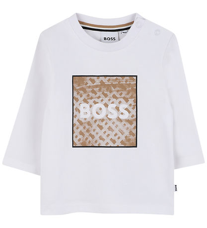 BOSS Bluse - Hvid m. Print