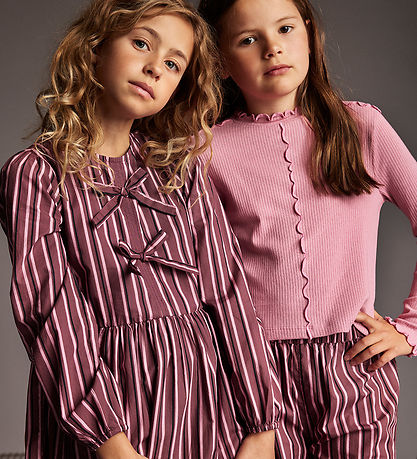 Creamie Bukser - Woven Stripe - Crushed Berry