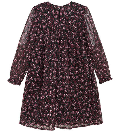 Creamie Kjole - Dress Flower Dobby - Black