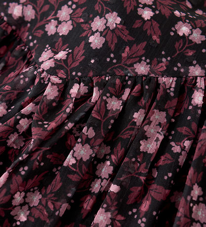 Creamie Kjole - Dress Flower Dobby - Black