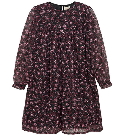 Creamie Kjole - Dress Flower Dobby - Black