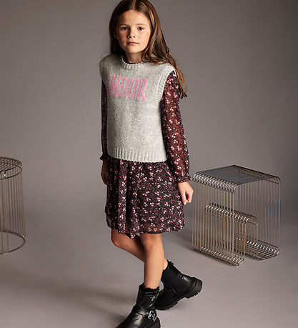 Creamie Vest - Strik - Slipover Knit - Light Grey Melange