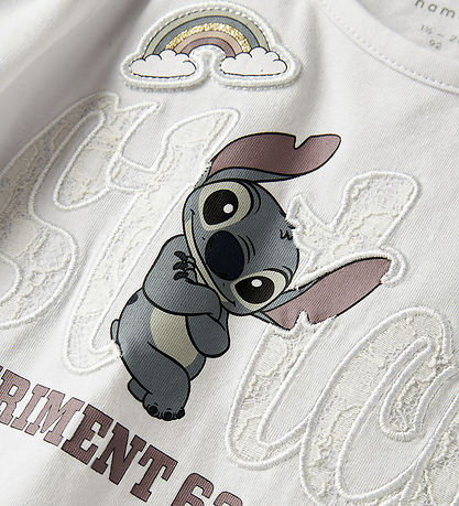 Name It Bluse - Stitch - NmfArna - Cloud Dancer