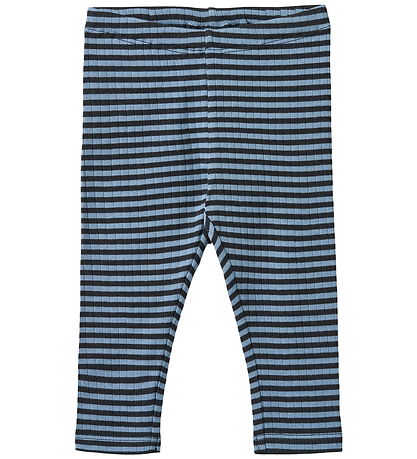 Wheat Leggings - Rib - 2-pak - Jules - Bright Blue Stripe