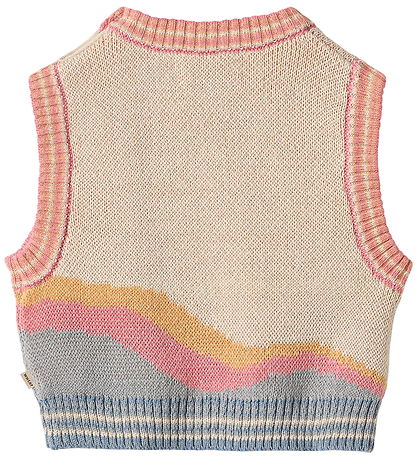 Wheat Vest - Strik - Maria - Beige/Multi