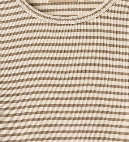 Wheat Bluse - Rib - Stig - Stone Stripe
