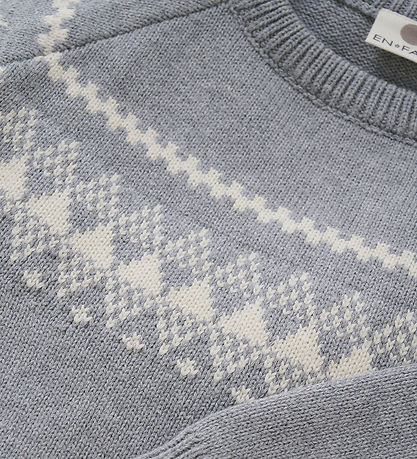 En Fant Bluse - Strik - Wool - Light Grey Melange