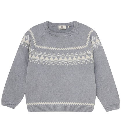 En Fant Bluse - Strik - Wool - Light Grey Melange
