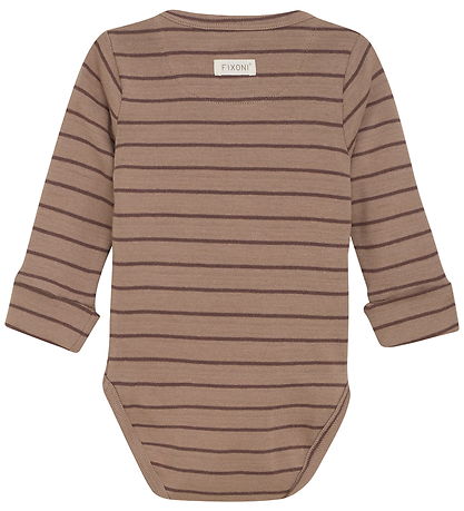 Fixoni Slå-om Body l/æ - Rib -  Mocha Meringue