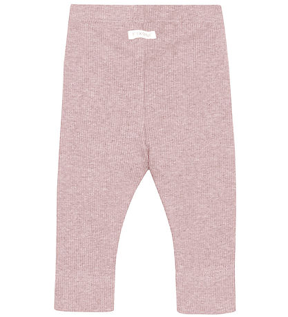 Fixoni Leggings - Rib -  Pale Mauve Melange