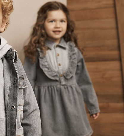 En Fant Kjole - Light Grey Denim