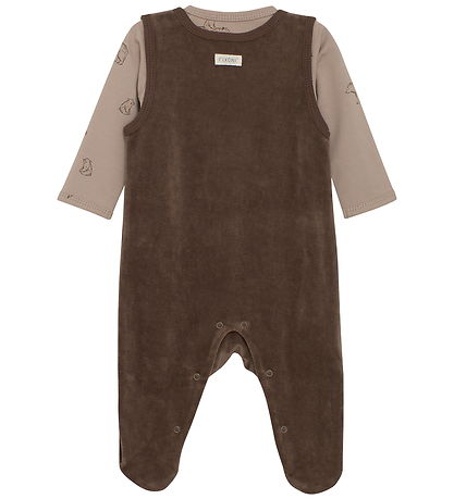 Fixoni Sæt - Body l/æ/Heldragt - Velour - Coffee Quartz