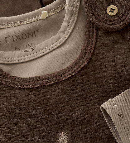 Fixoni Sæt - Body l/æ/Heldragt - Velour - Coffee Quartz