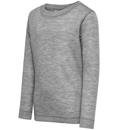 Hummel Bluse - HmlJr - Uld - Rib - Grey Melange