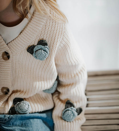 Fliink Cardigan - Strik - Cool Flower - Sandshell
