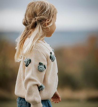 Fliink Cardigan - Strik - Cool Flower - Sandshell