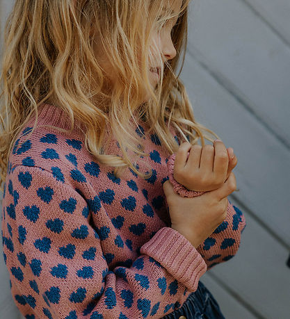 Fliink Bluse - Uld/Bomuld - Strik - Janie Heart - Ash Rose