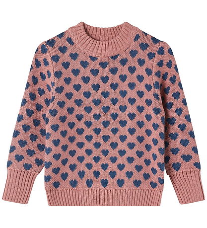 Fliink Bluse - Uld/Bomuld - Strik - Janie Heart - Ash Rose