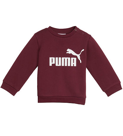Puma Sweatsæt - Minicats ESS Crew - Ruby Shimmer