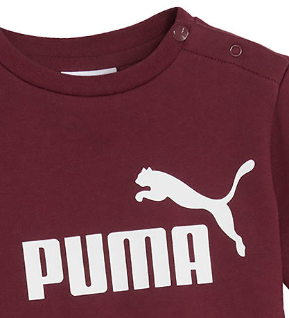 Puma Sweatsæt - Minicats ESS Crew - Ruby Shimmer