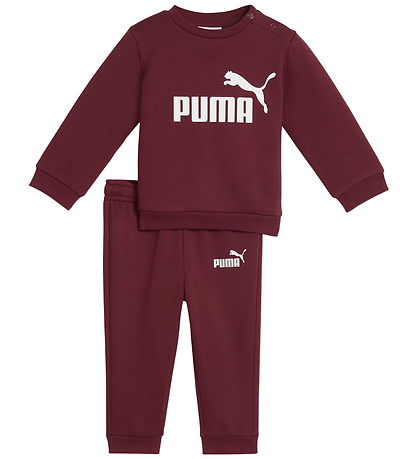 Puma Sweatsæt - Minicats ESS Crew - Ruby Shimmer