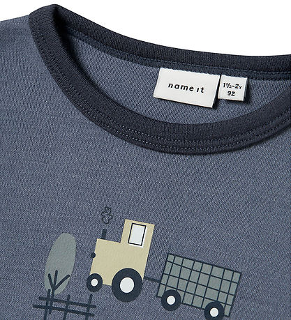 Name It Bluse - Uld - NmmWillit - Folkstone Gray/TRACTOR
