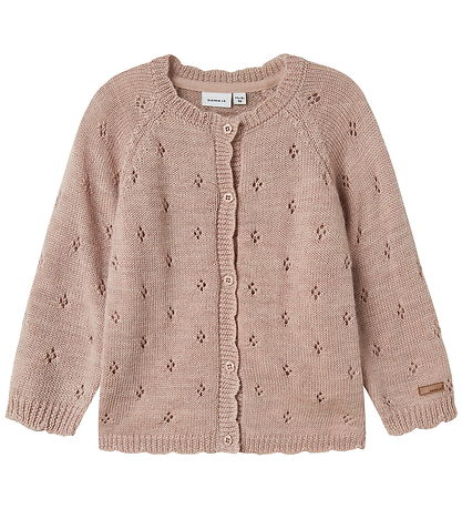 Name It Cardigan - Strik - Uld - NmfWrilla - Shadow Gray