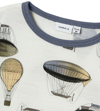 Name It Bluse - Uld - NmmWillitus - Snow White/AIR BALLOON
